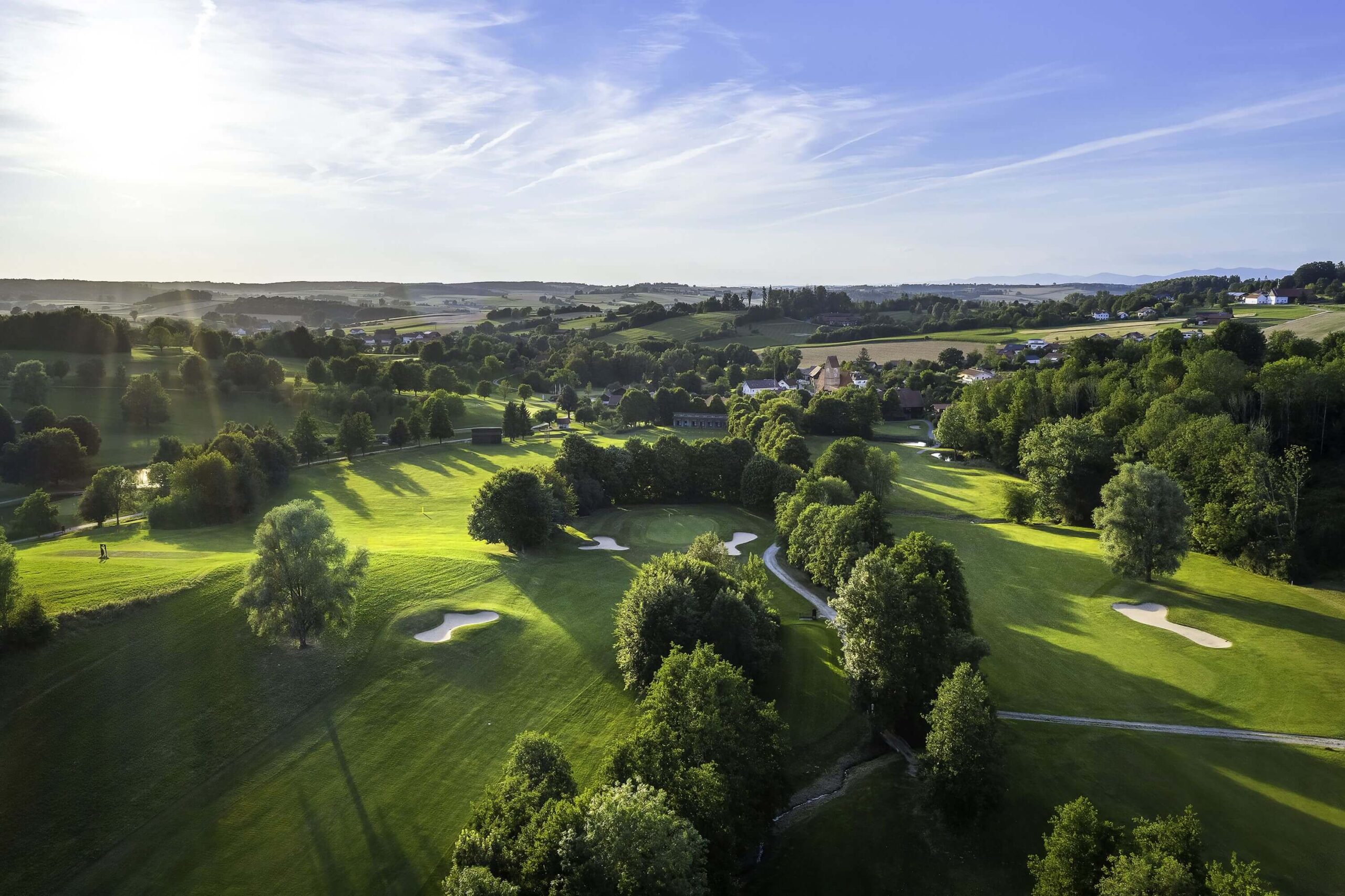 Luftaufnahme des Golfplatzes Bad Griesbach